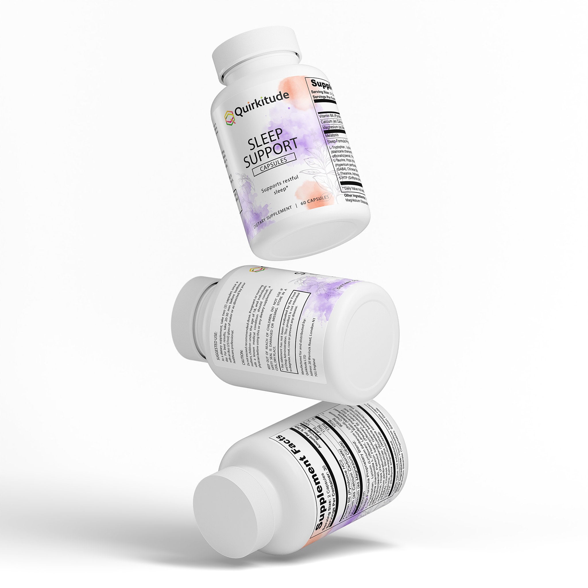 Natural Sleep Aid for ADHD Support Capsules | Quirkitudes