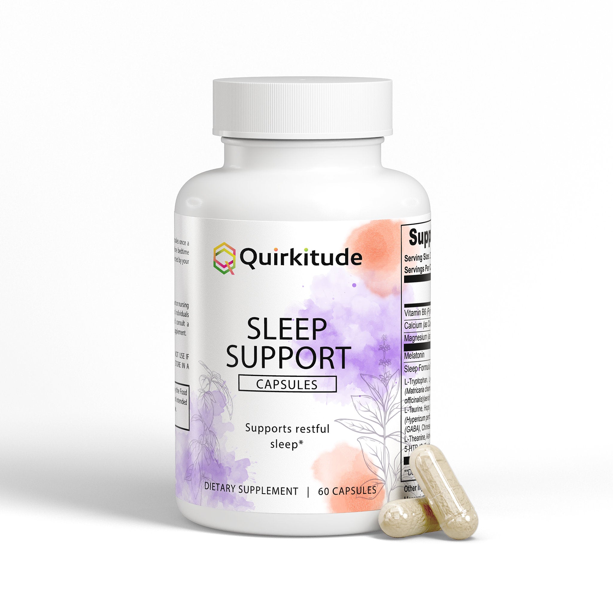Natural Sleep Aid for ADHD Support Capsules | Quirkitudes