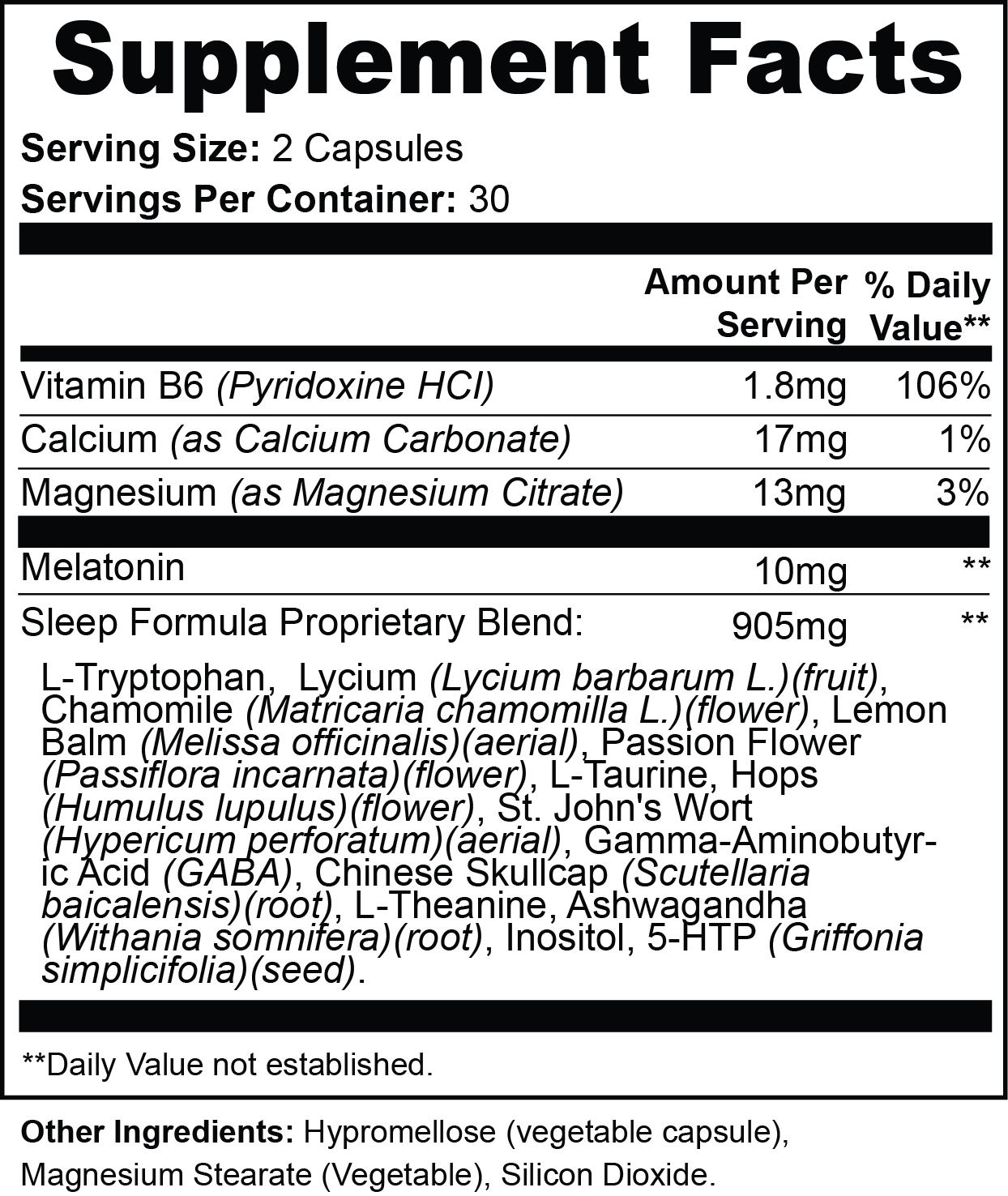 Natural Sleep Aid for ADHD Support Capsules | Quirkitudes
