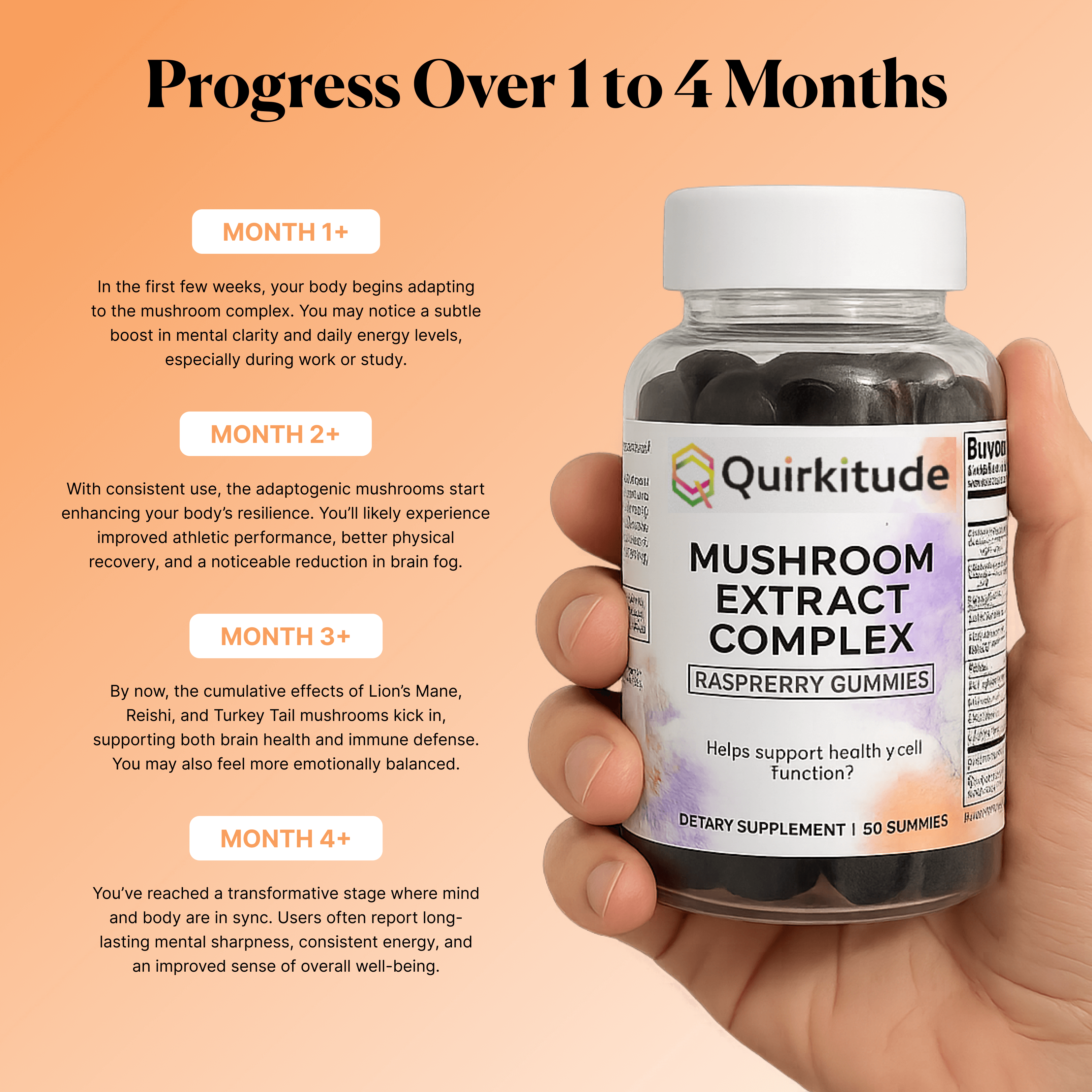 Adaptogens for Focus Gummies Supplement | Quirkitudes