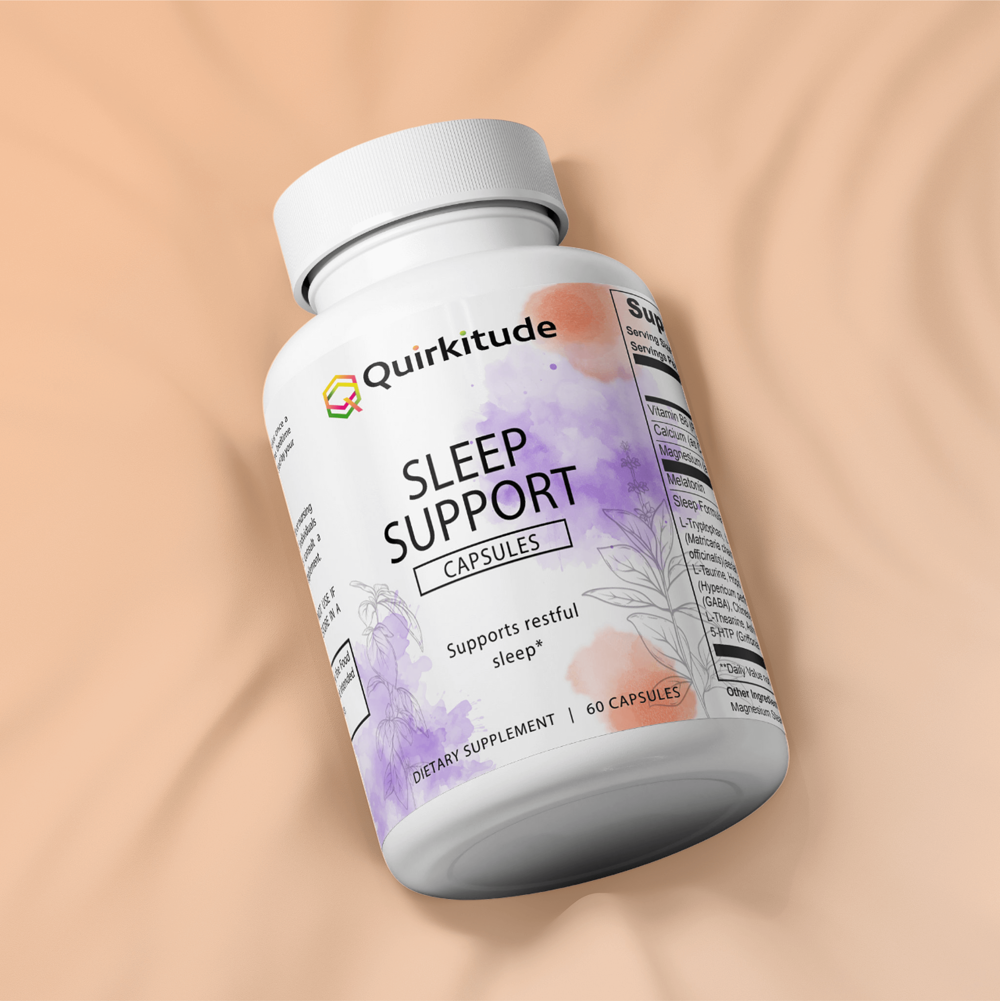 Natural Sleep Aid for ADHD Support Capsules | Quirkitudes