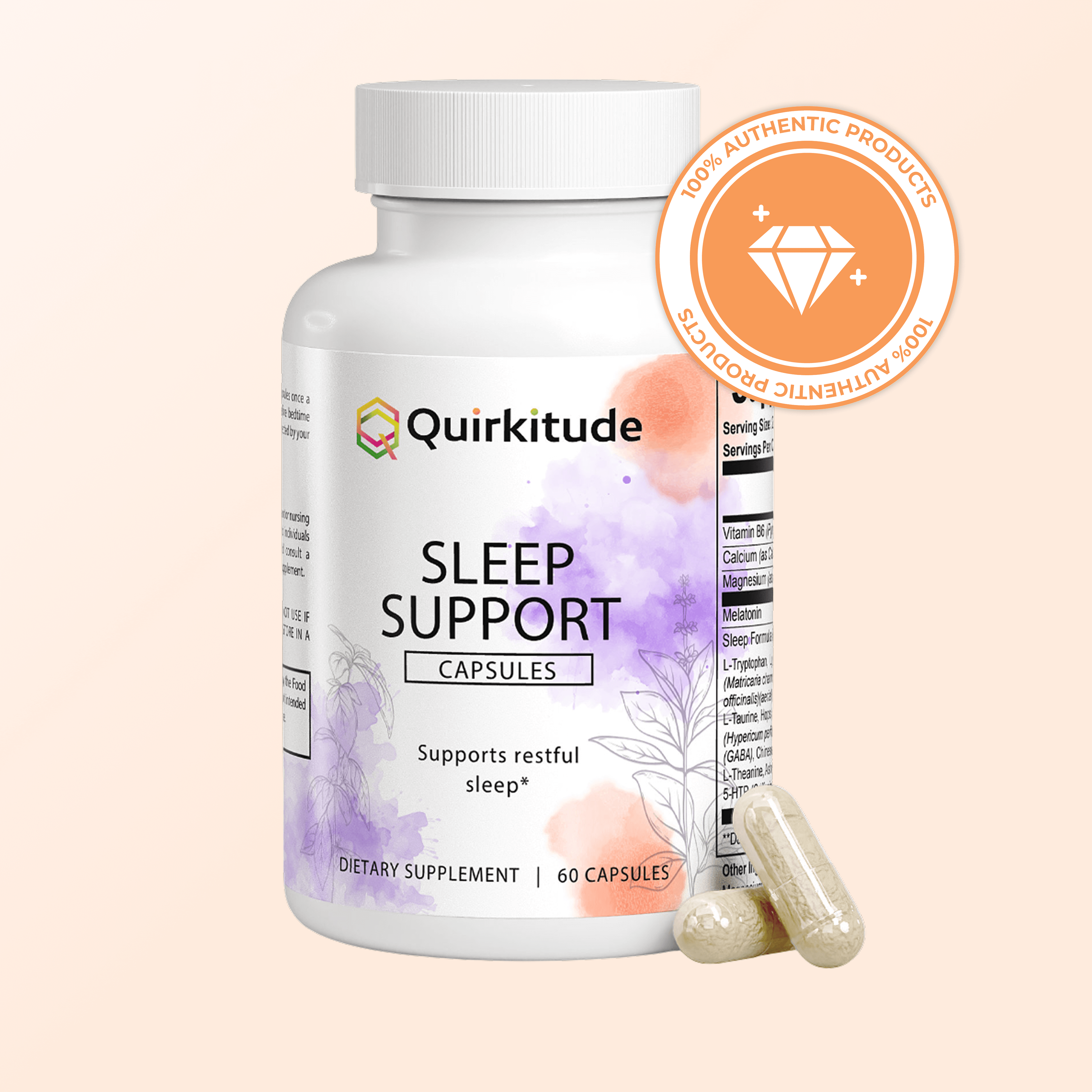 Natural Sleep Aid for ADHD Support Capsules | Quirkitudes