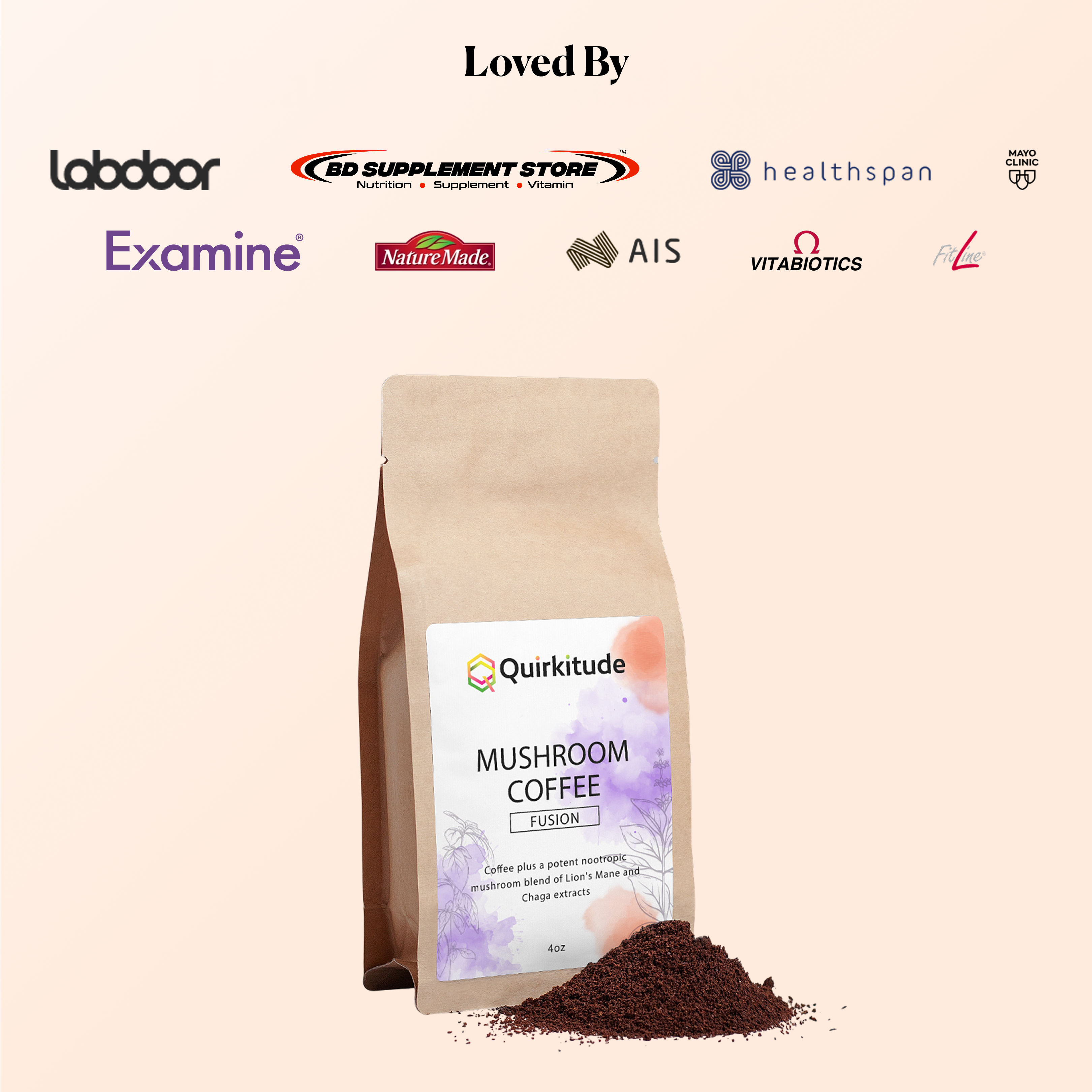 Cognitive Support Mushroom Coffee Fusion | Quirkitudes