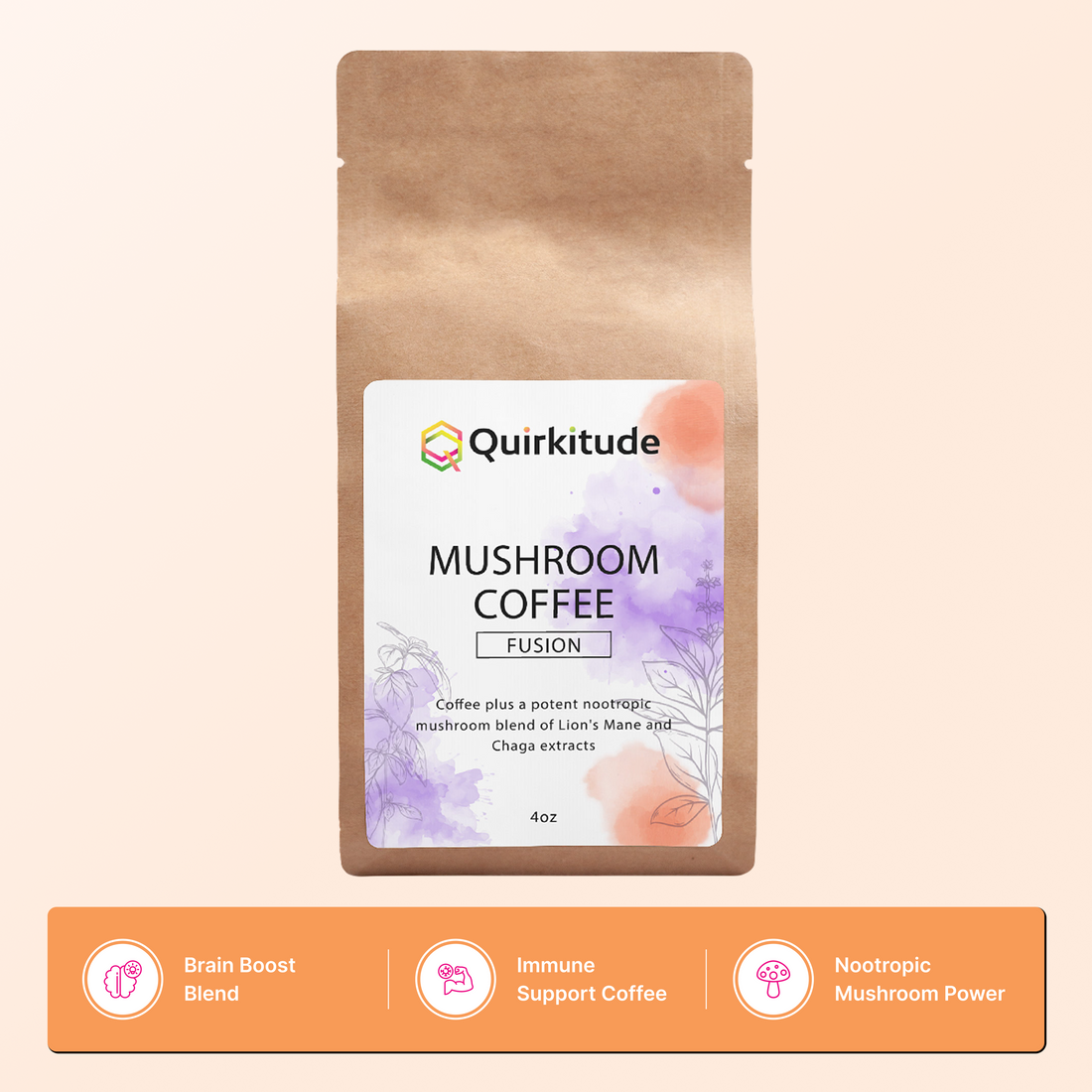 Cognitive Support Mushroom Coffee Fusion | Quirkitudes