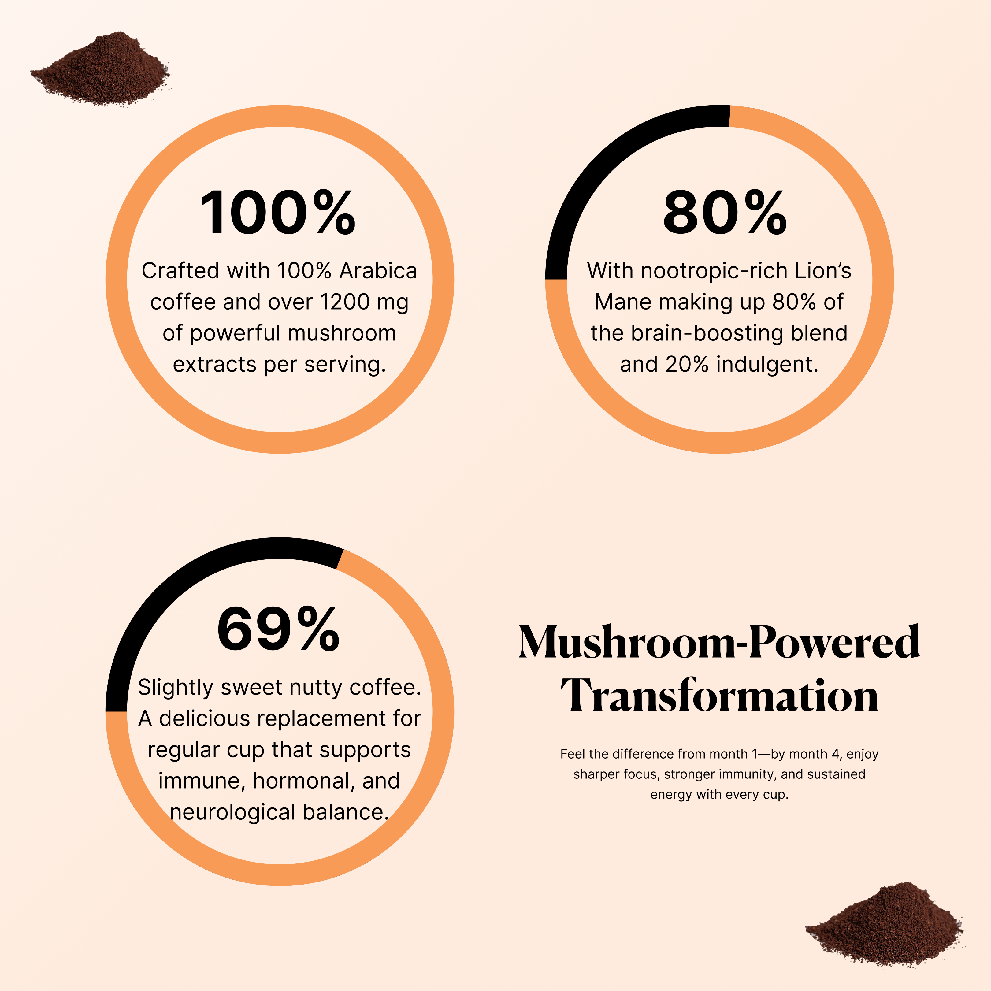 Cognitive Support Mushroom Coffee Fusion | Quirkitudes