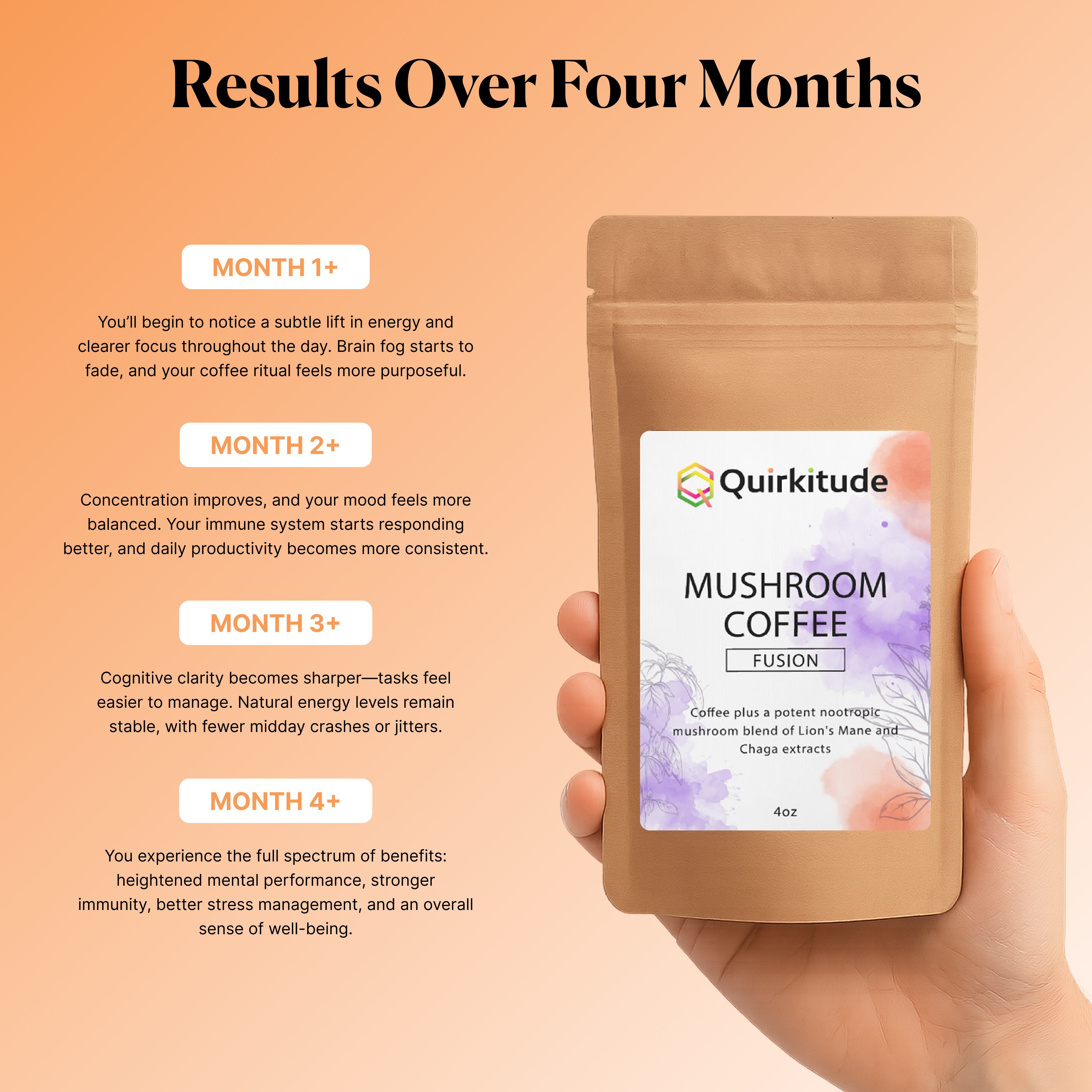 Cognitive Support Mushroom Coffee Fusion | Quirkitudes