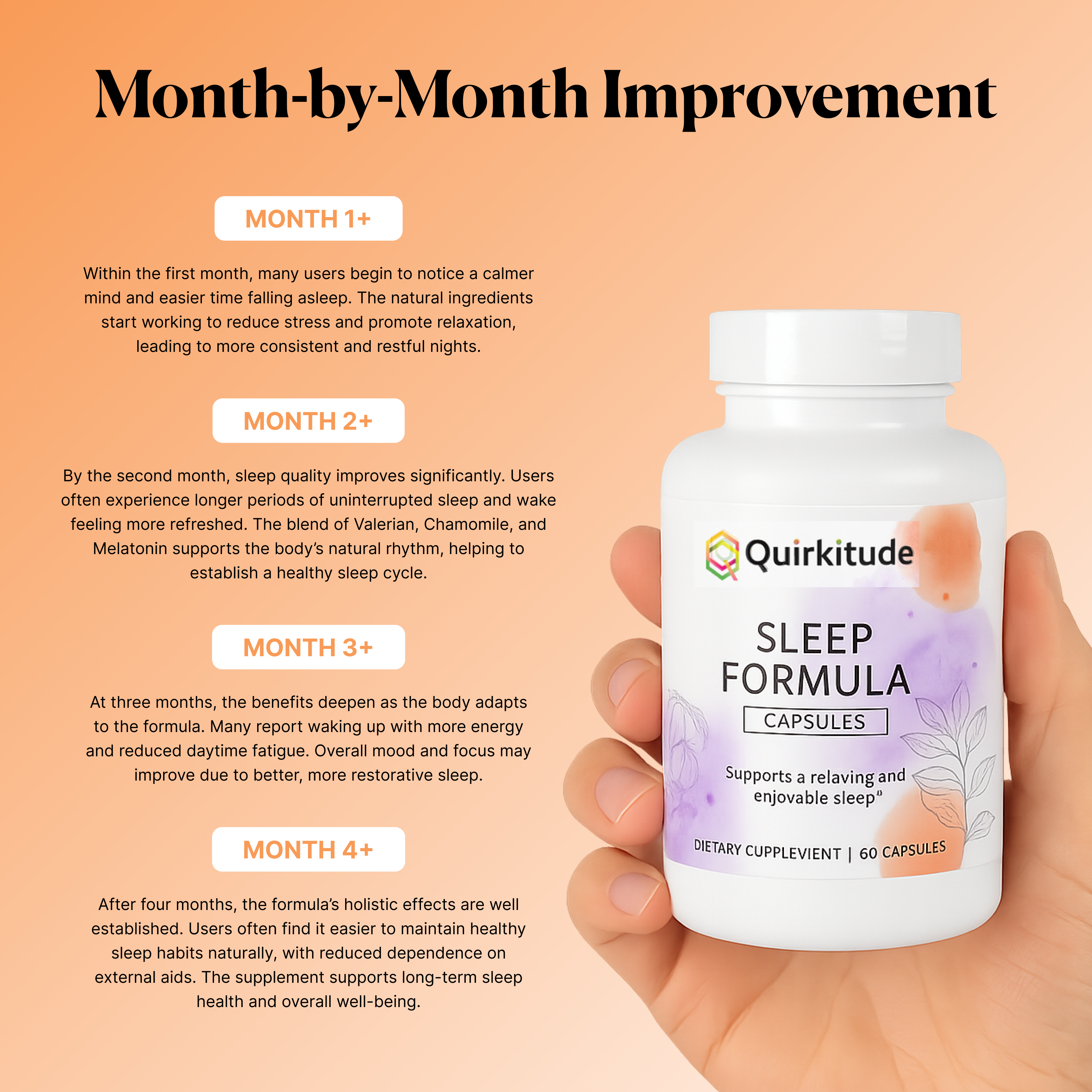 Herbal Sleep Support Supplement Capsules | Quirkitudes