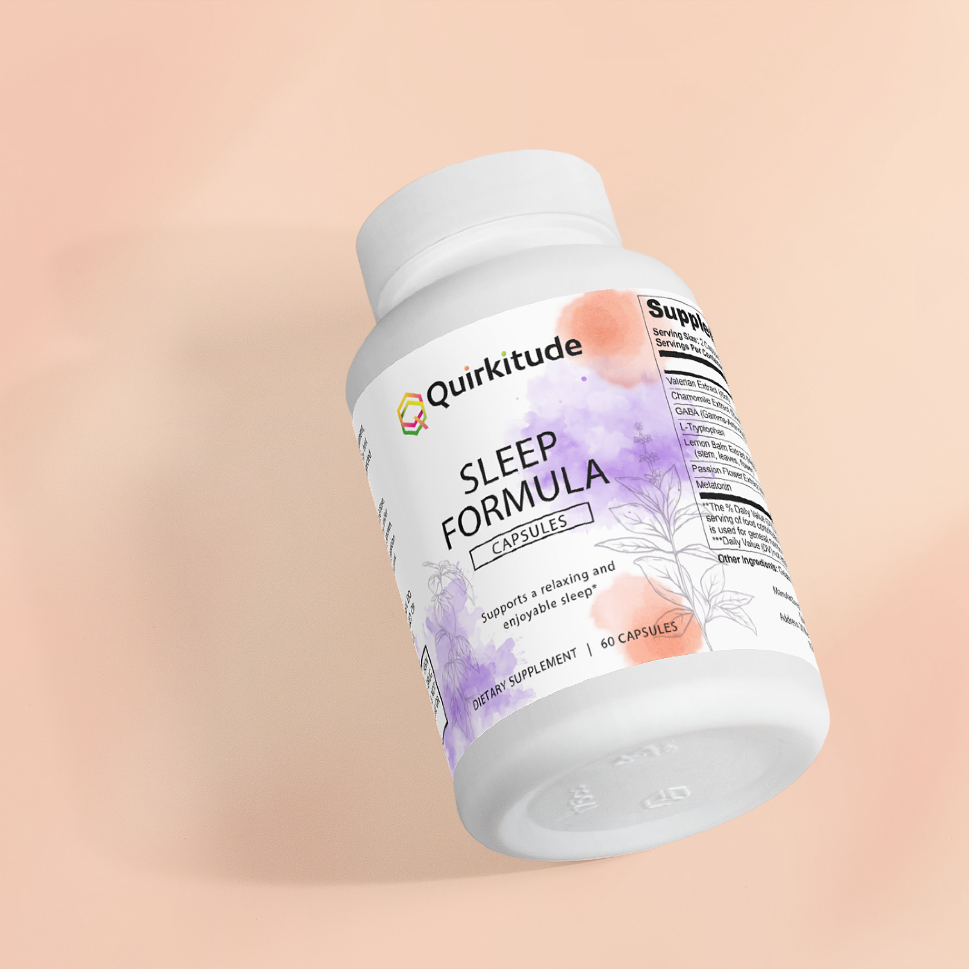 Herbal Sleep Support Supplement Capsules | Quirkitudes