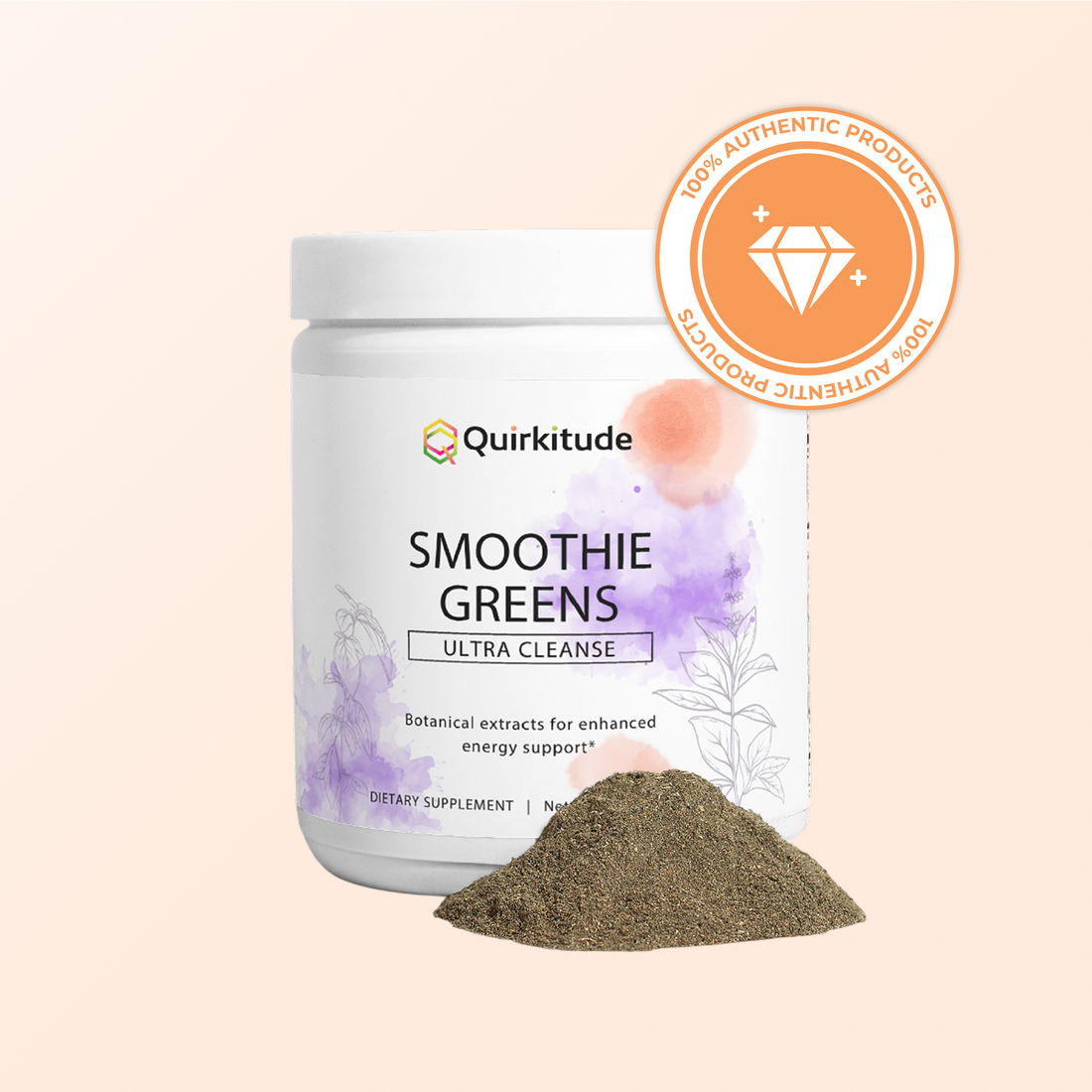 Plant-Based Detox Greens Powder Smoothie | Quirkitudes